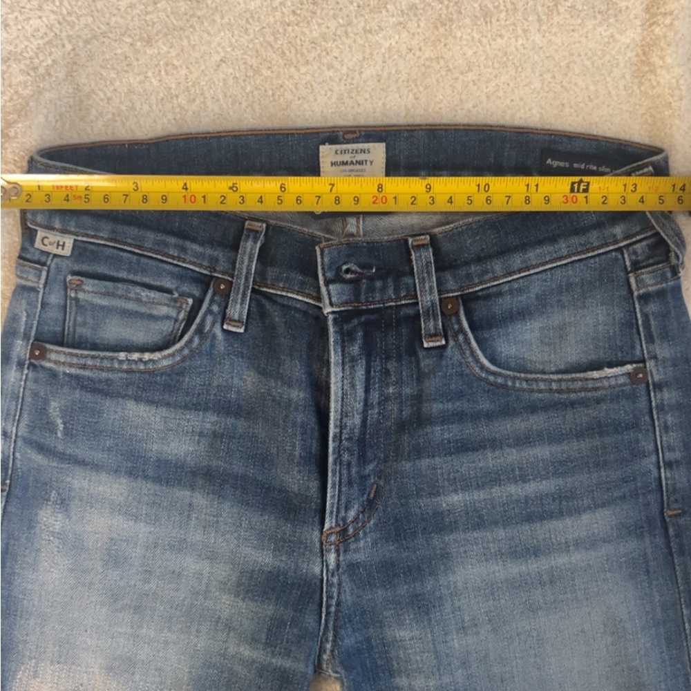 Citizens Of Humanity Dark Blue Agnes mid rise slim straight Jeans 👖 - Picture 12 of 12